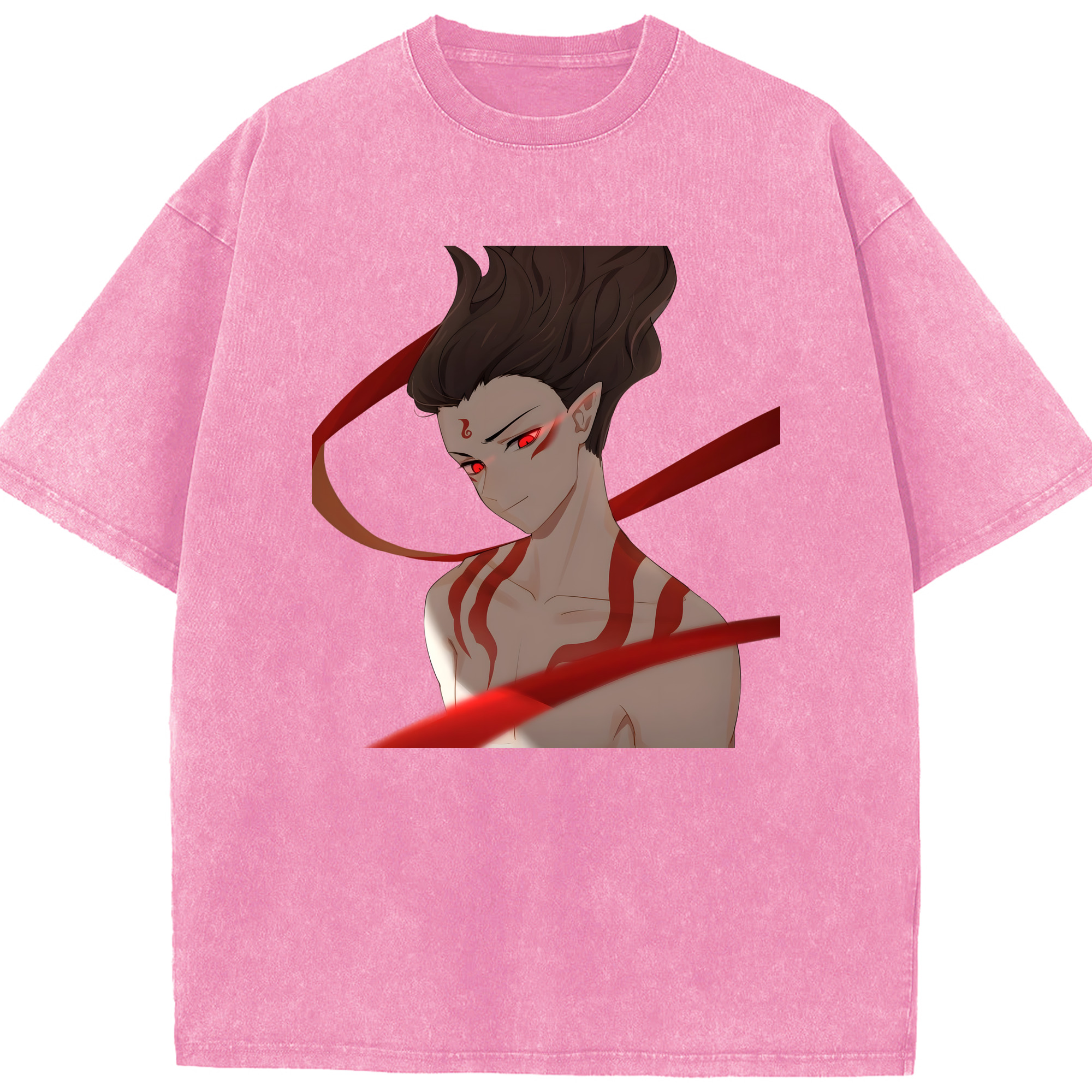 （画像用） Ne Zha 2 ナタ 魔童の大暴れ 綿100% ヴィンテージ風 半袖Tシャツ（フロントプリント）